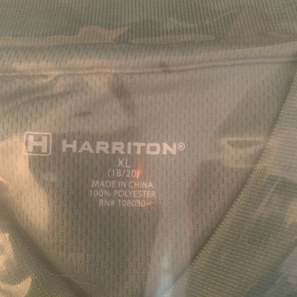 NWT HARRITON DOUBLE MESH SPORT SHIRT DARK GREEN XL (18/20) - Picture 5 of 7